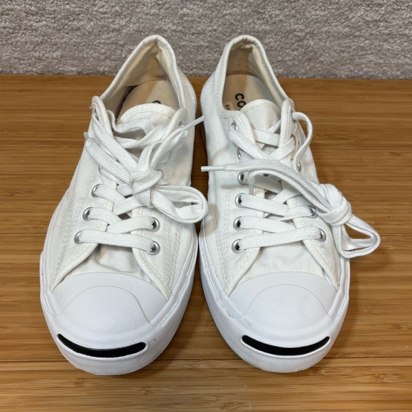 Converse Jack Purcell White Sneakers Women’s Size 8, Low Top Canvas - Picture 3 of 8